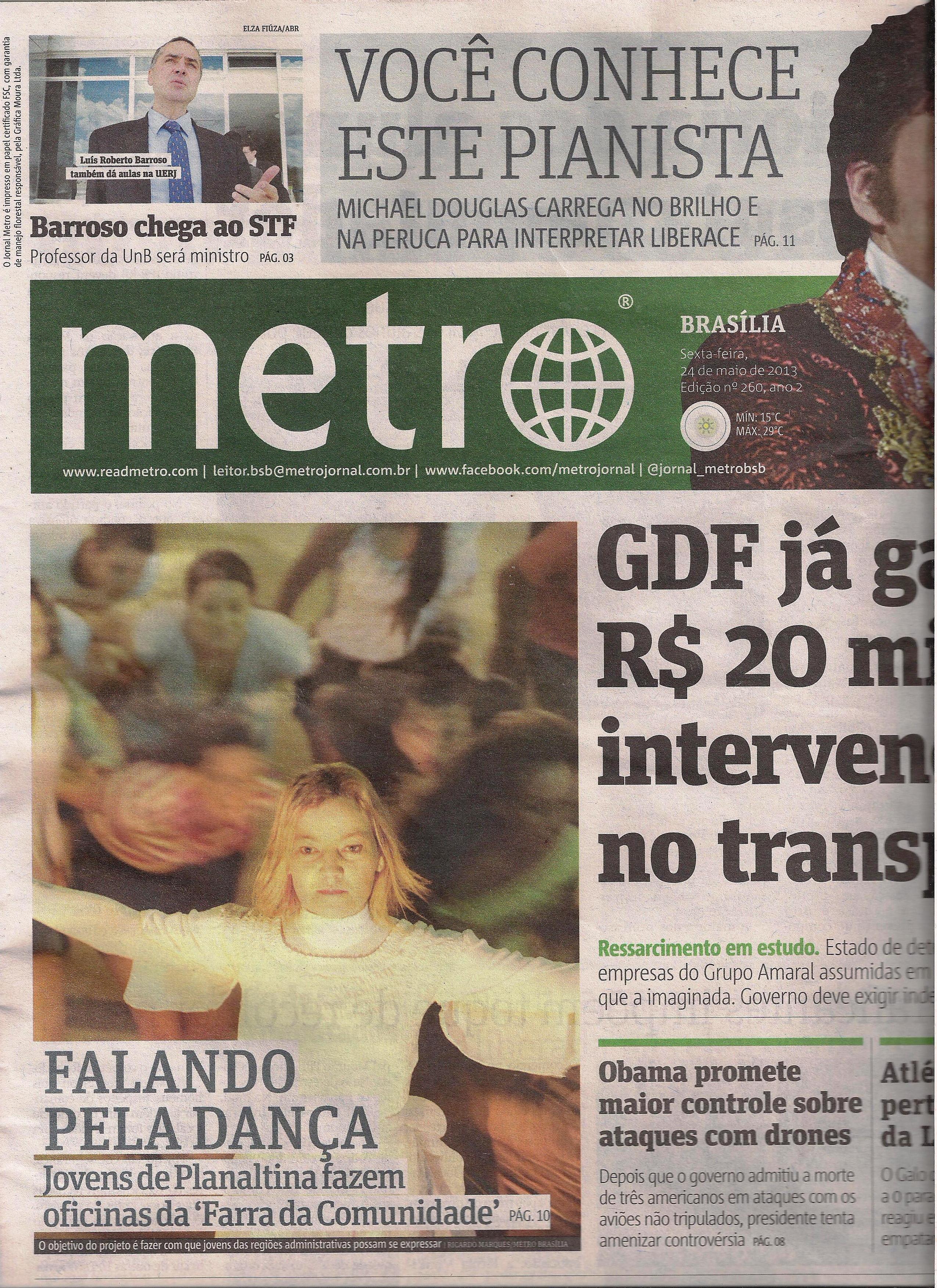 Farra da Comunidade no Jornal Metro de Brasilia